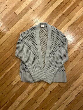 Abercrombie & Fitch light sea green/ blue/ gray Open-Weave Women's Cardigan